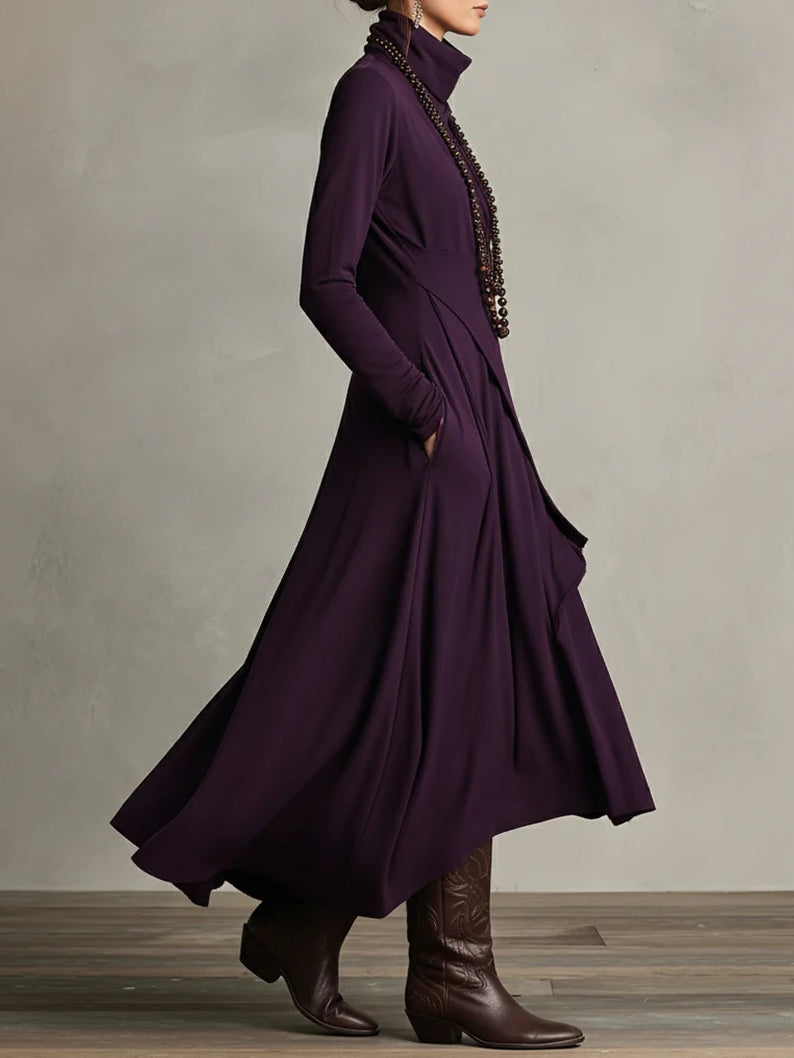Giorgia | Asymmetrical Maxi Pleated Dress