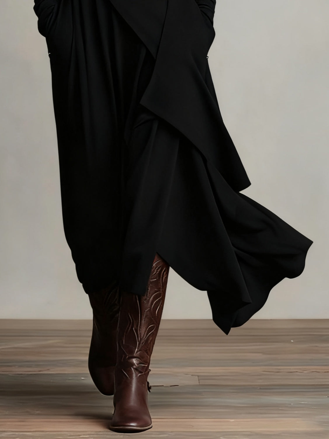 Giorgia | Asymmetrical Maxi Pleated Dress