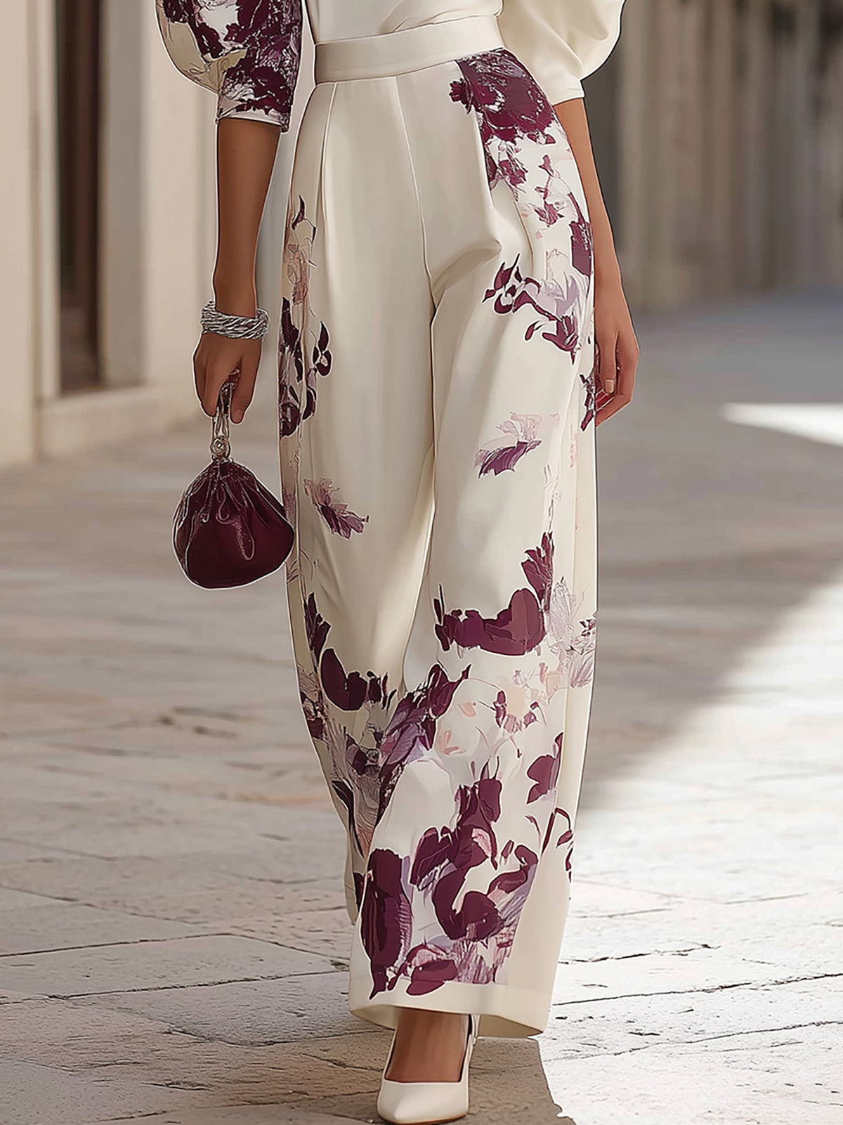 Luna Puff-Sleeve Pants Set
