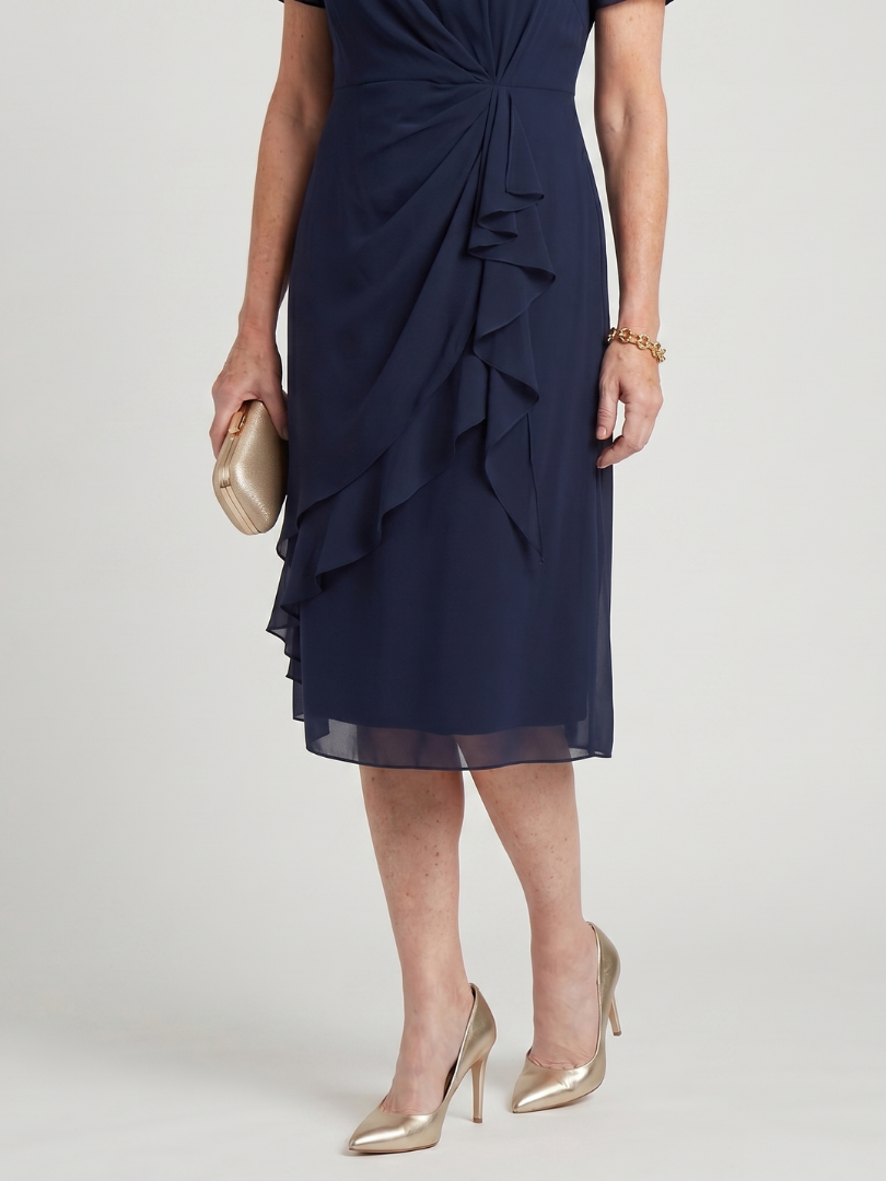 Sara | Chiffon Draped Dress