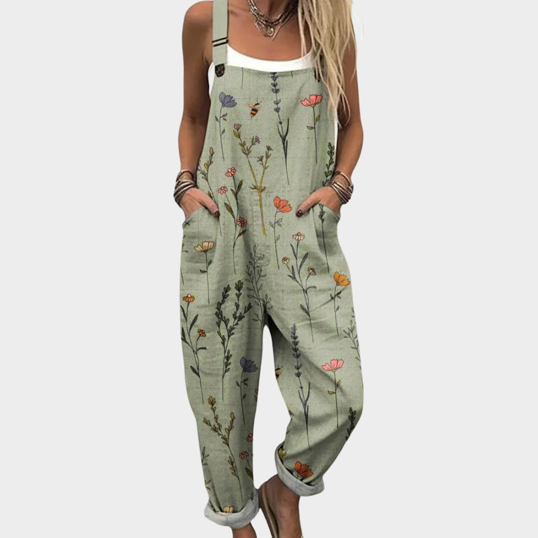Bella Comfortable Printed Overalls