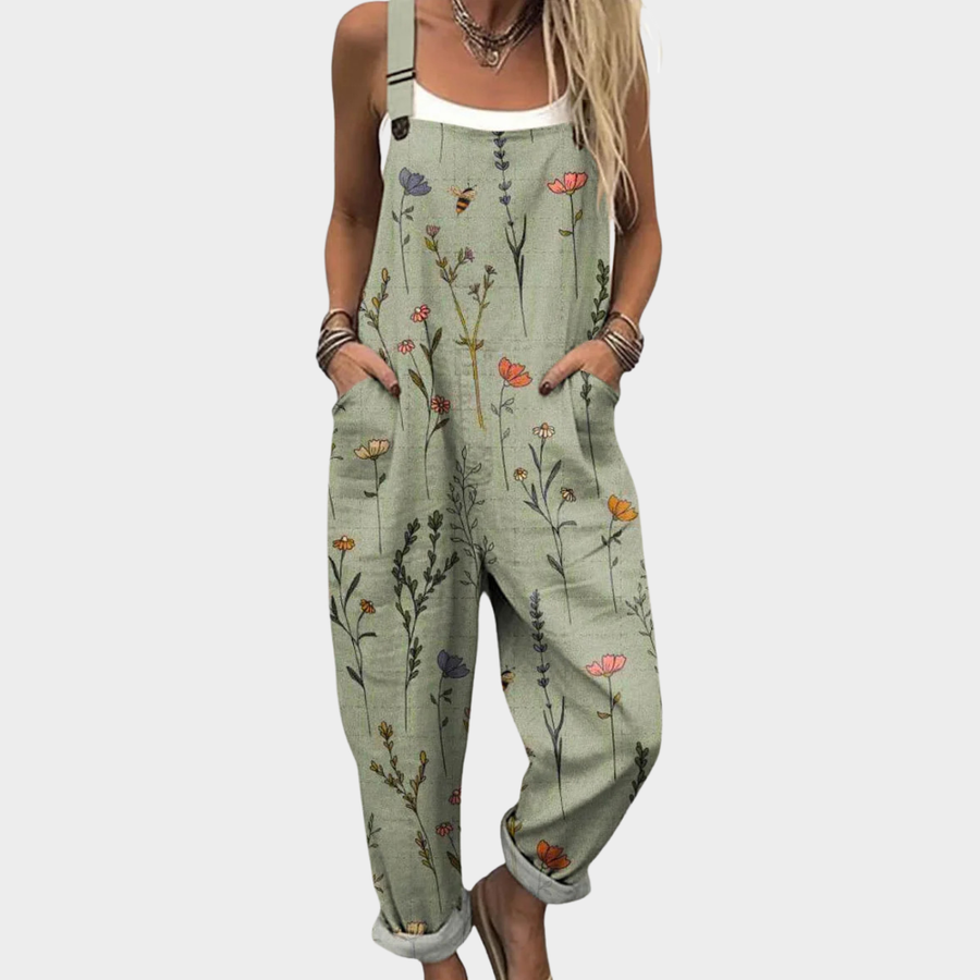 Bella Comfortable Printed Overalls