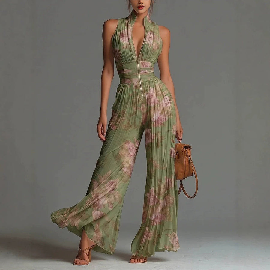 Sofia | Floral Chiffon Jumpsuit