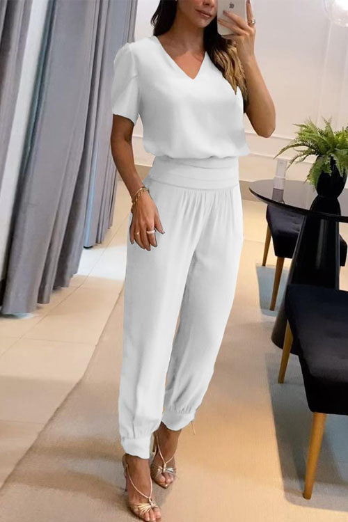 Sofia V-Neck Two-Piece Set