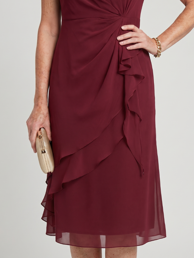 Sara | Chiffon Draped Dress