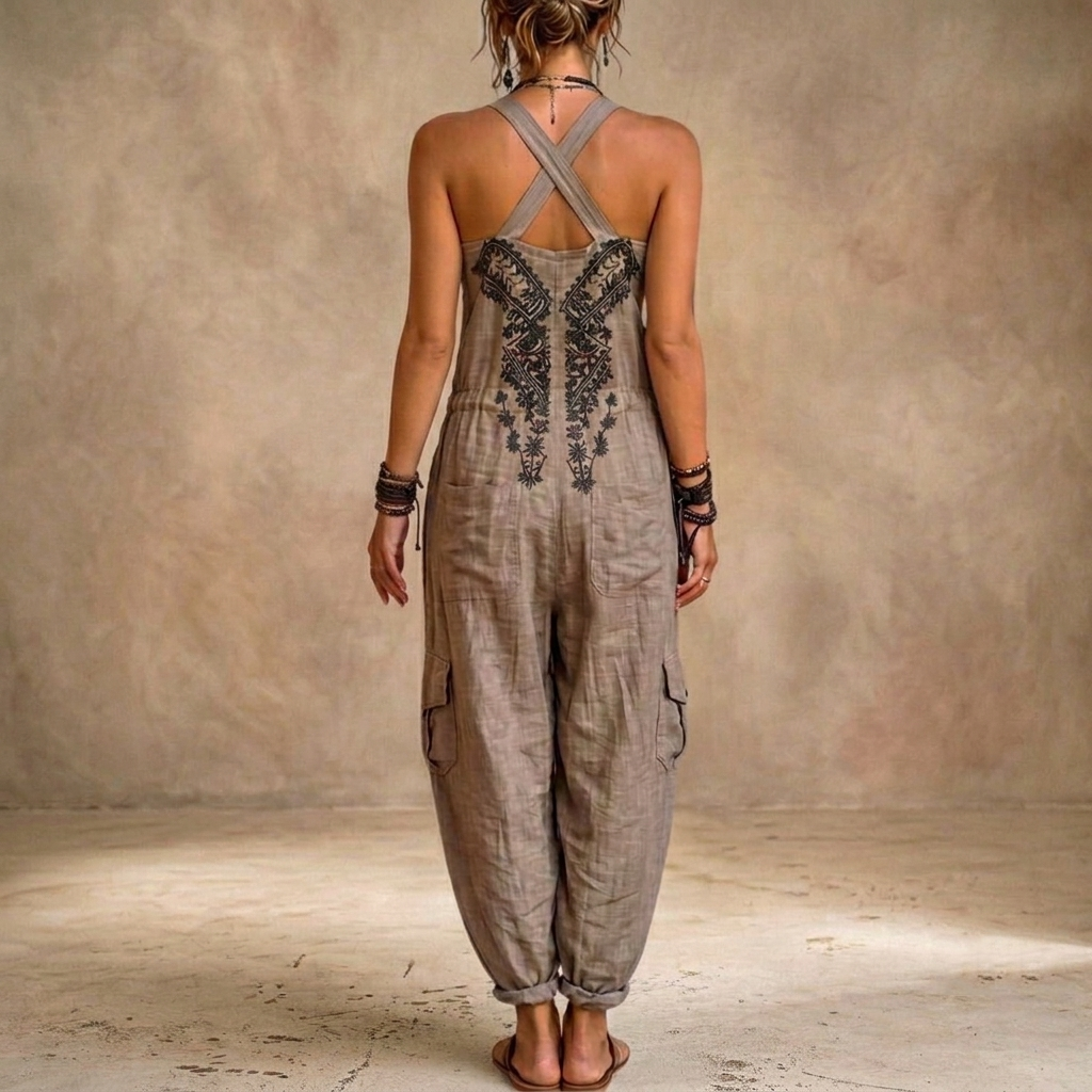 Allie | Embroidered Bohemian Jumpsuit