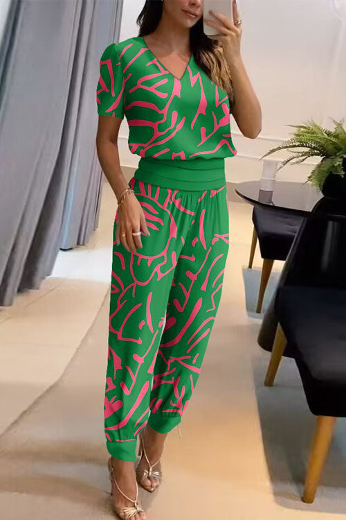 Sofia V-Neck Two-Piece Set