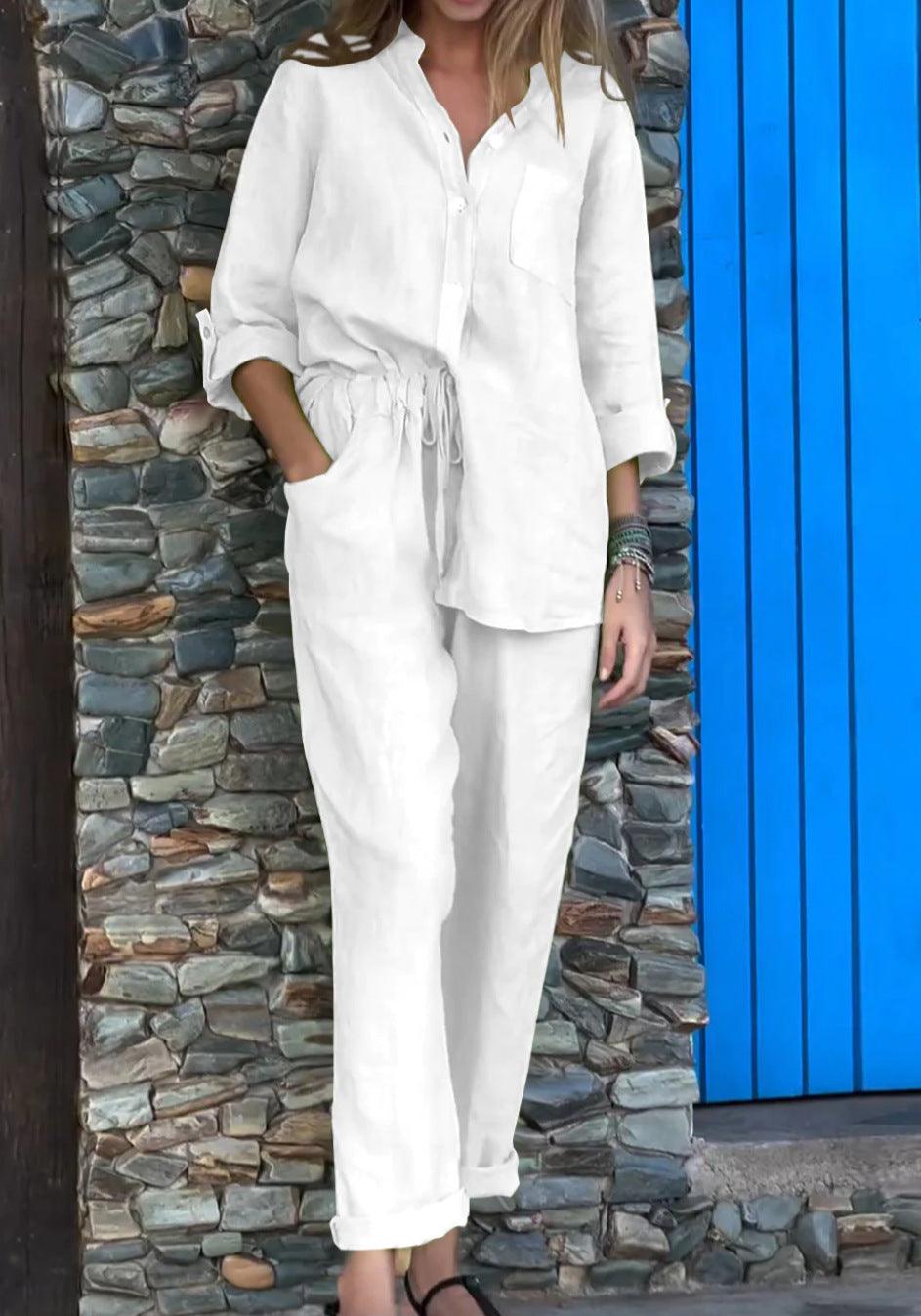 Liam V-Neck Shirt & Pants Set