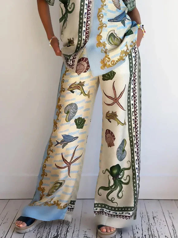 Marina Deep Sea Floral Print Set