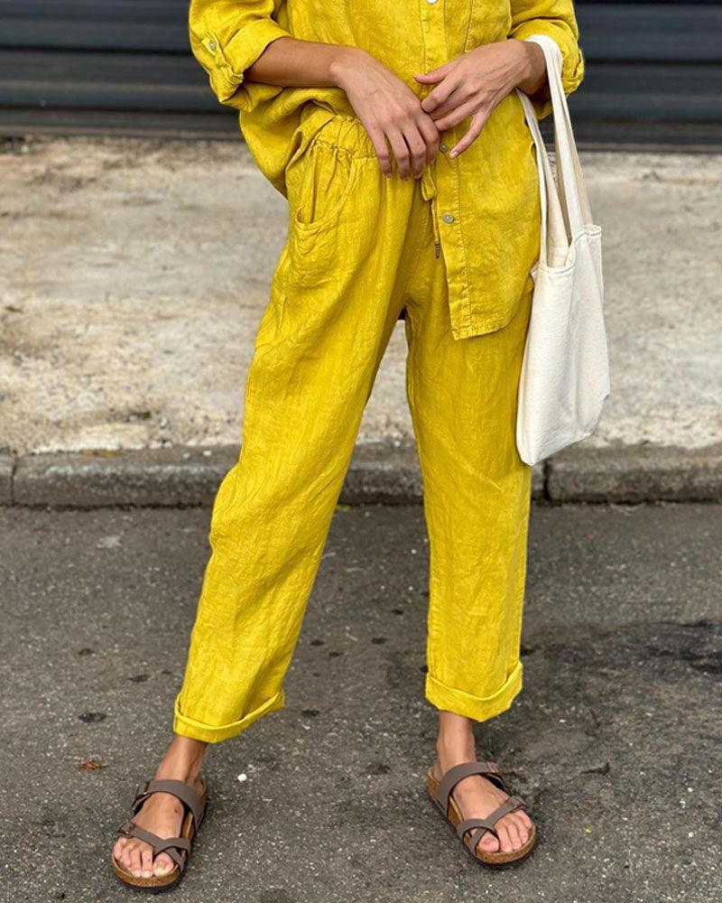 Liam V-Neck Shirt & Pants Set