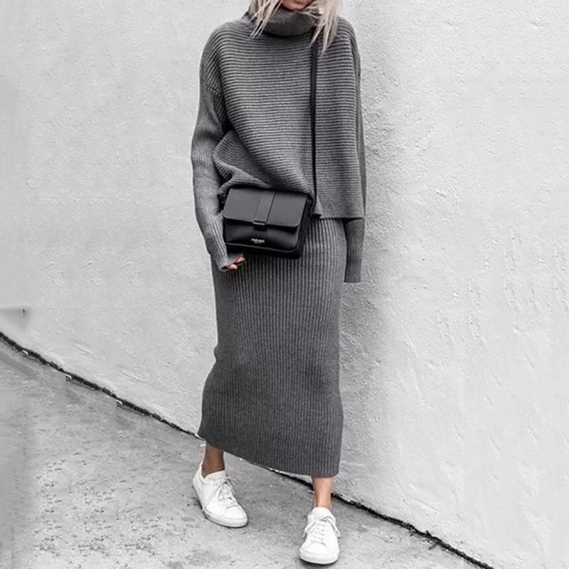 Celeste High Collar Two-Piece Suit