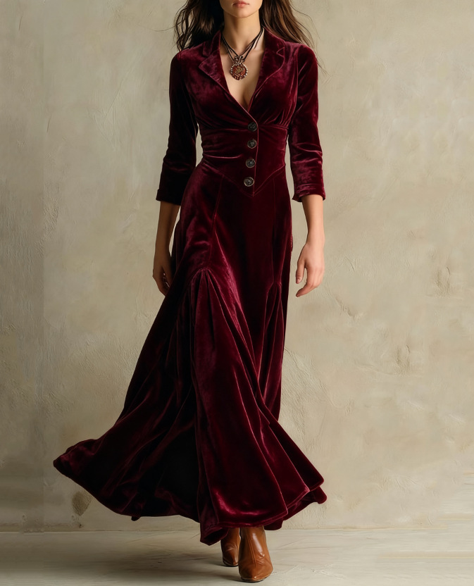 Vivienne Velvet Long Dress