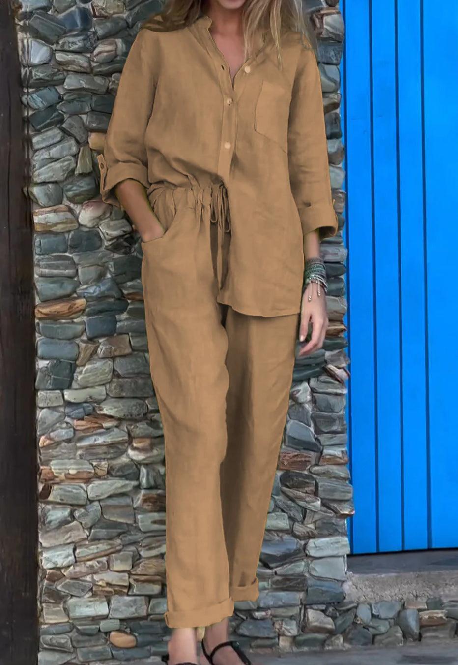 Liam V-Neck Shirt & Pants Set