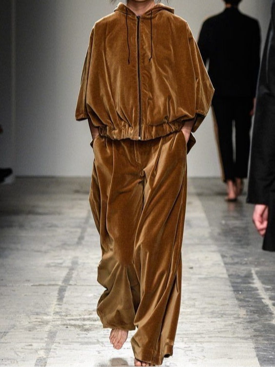 Sienna Velvet Hoodie and Trousers Set