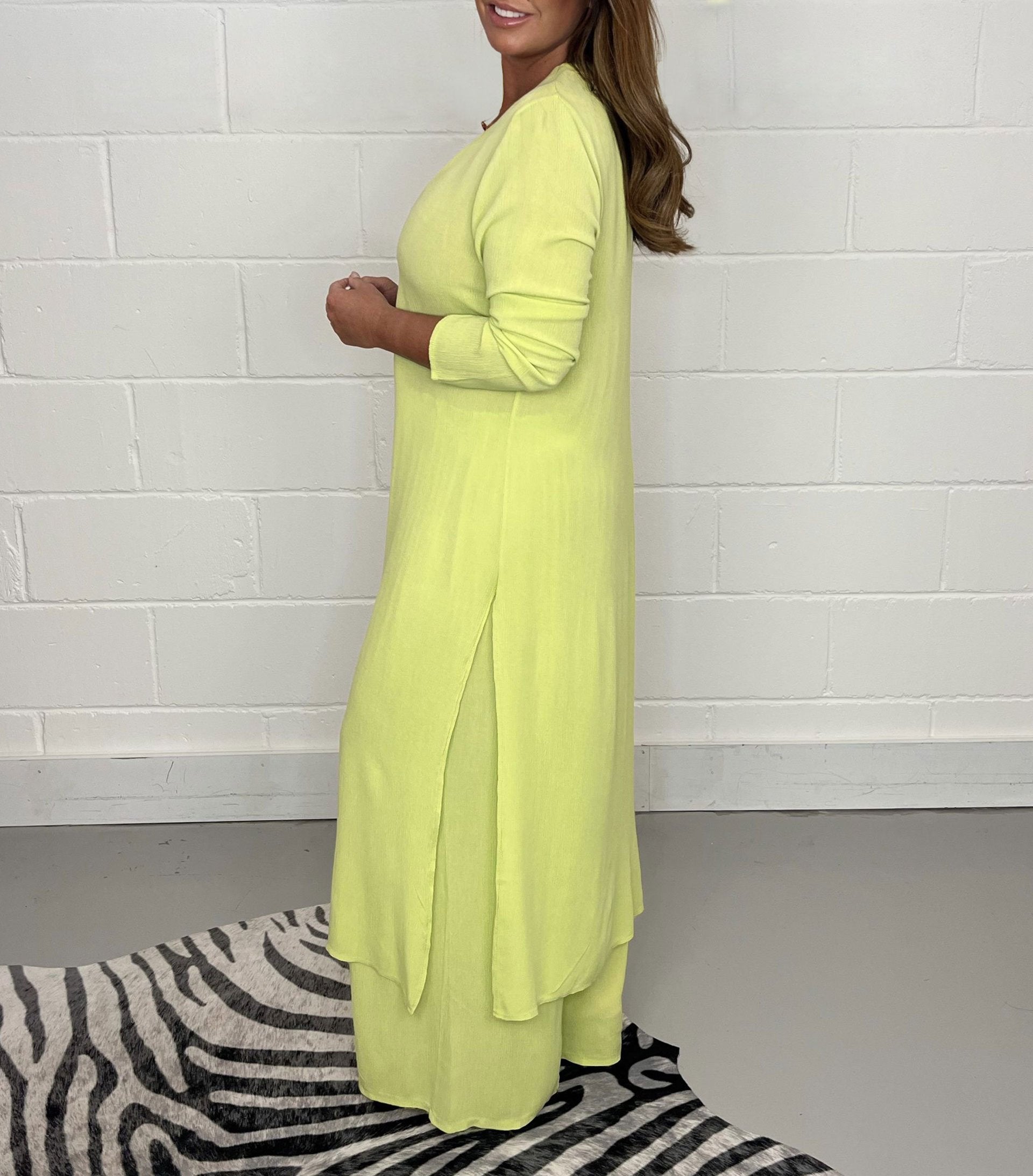Sofia Casual Long Top and Matching Pants Set