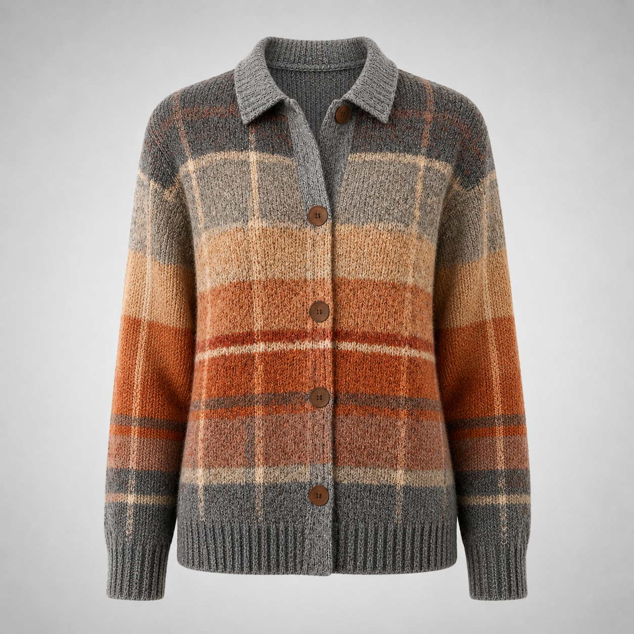 Edith | Ombre Plaid Cardigan
