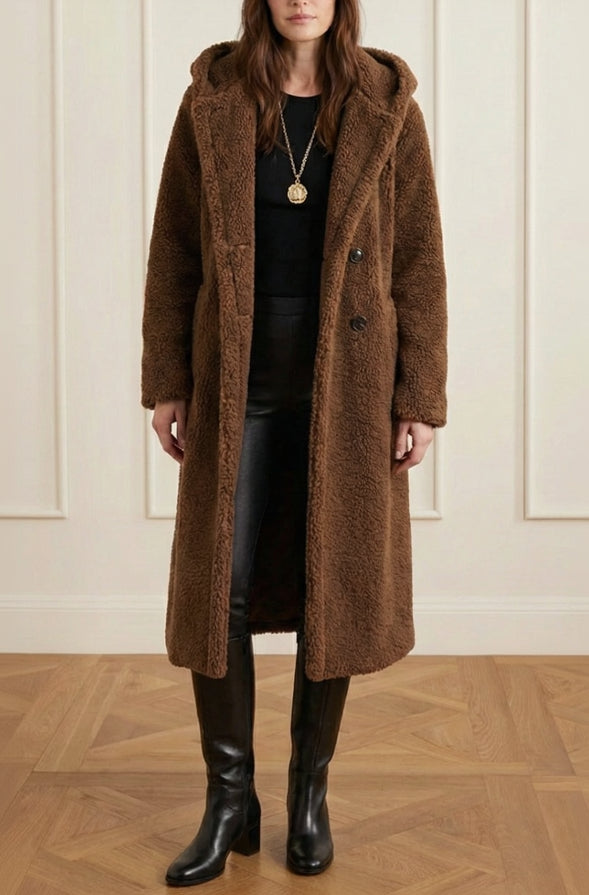 Mila | Long Coat in Soft Fur with Casual Cut