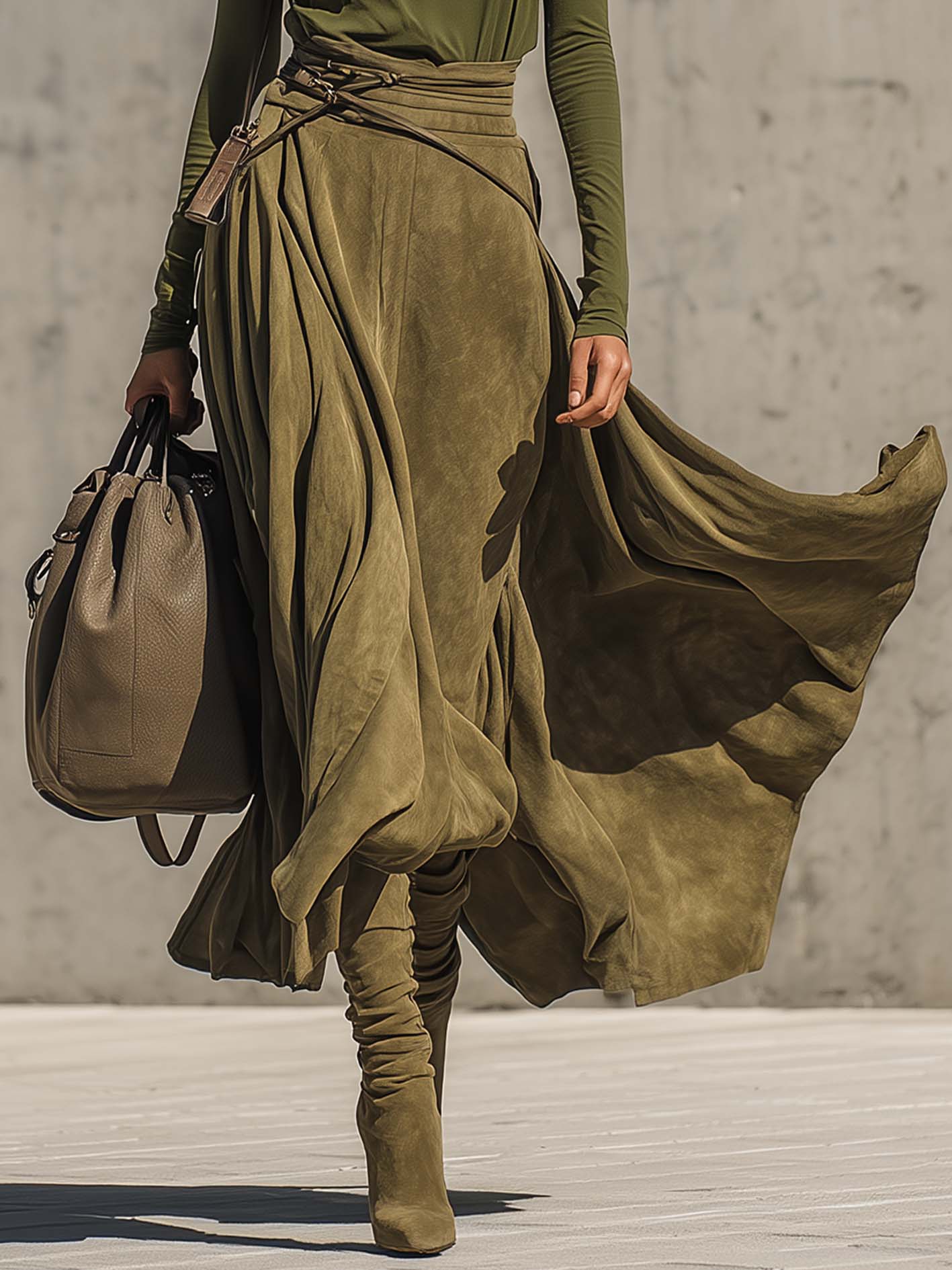 Olivia Turtleneck Top and Maxi Skirt Set