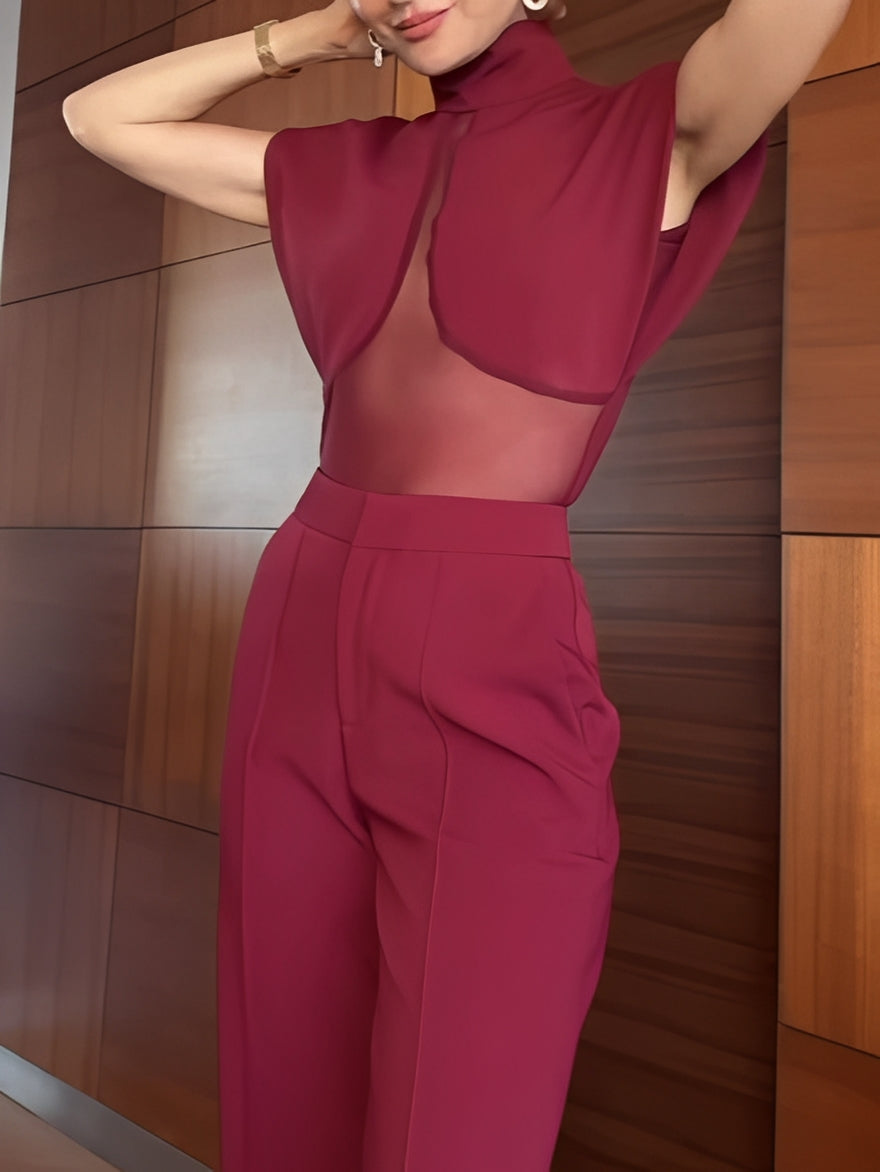 Veronica Patchwork Sheer Mesh Set