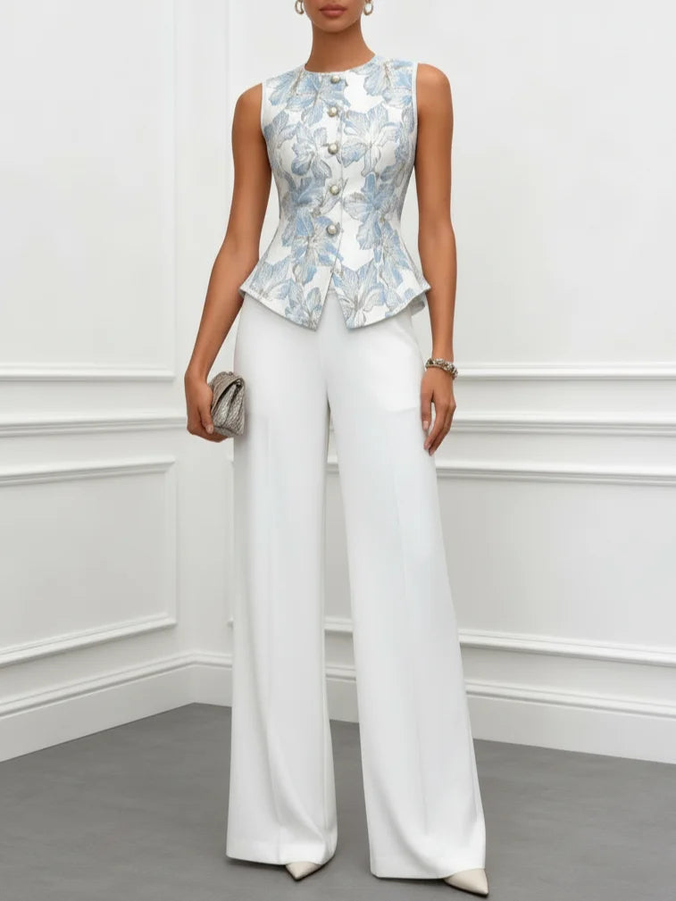 Sophia Satin Camisole and Trousers Set