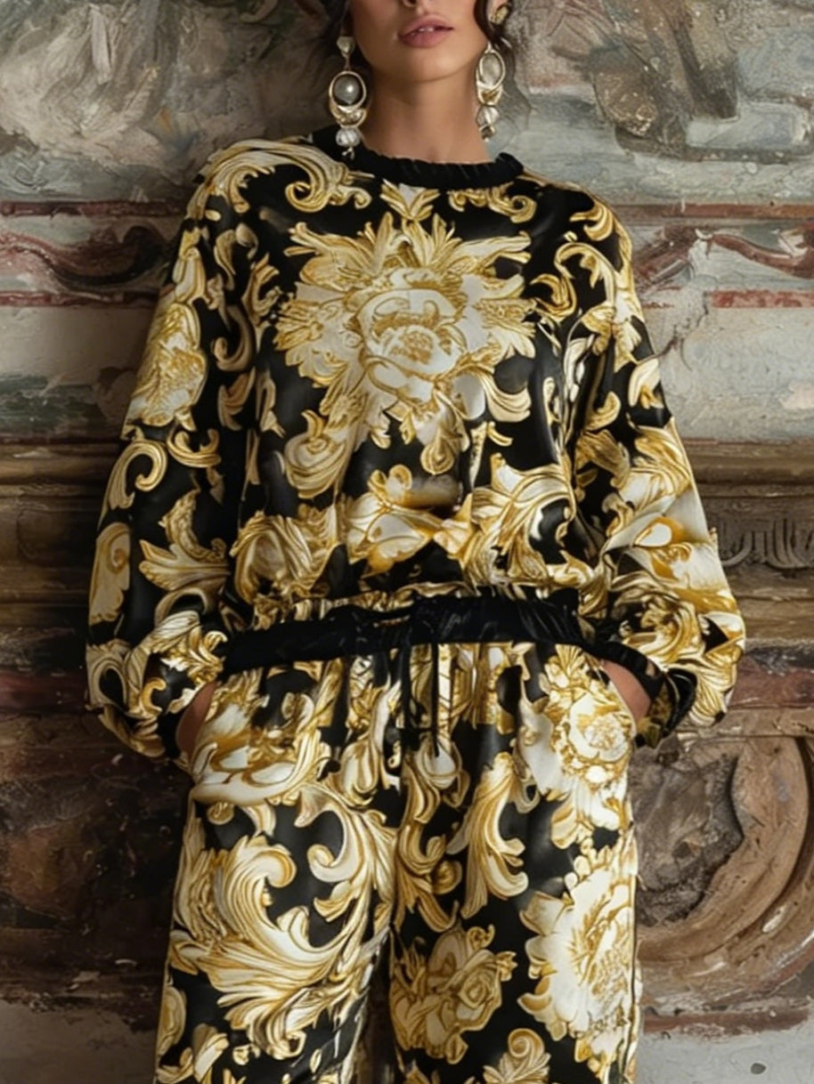 Isabella Baroque Floral Loungewear Set
