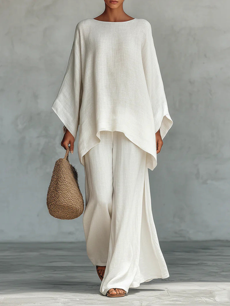 Lila Flowy Top and Pants Set