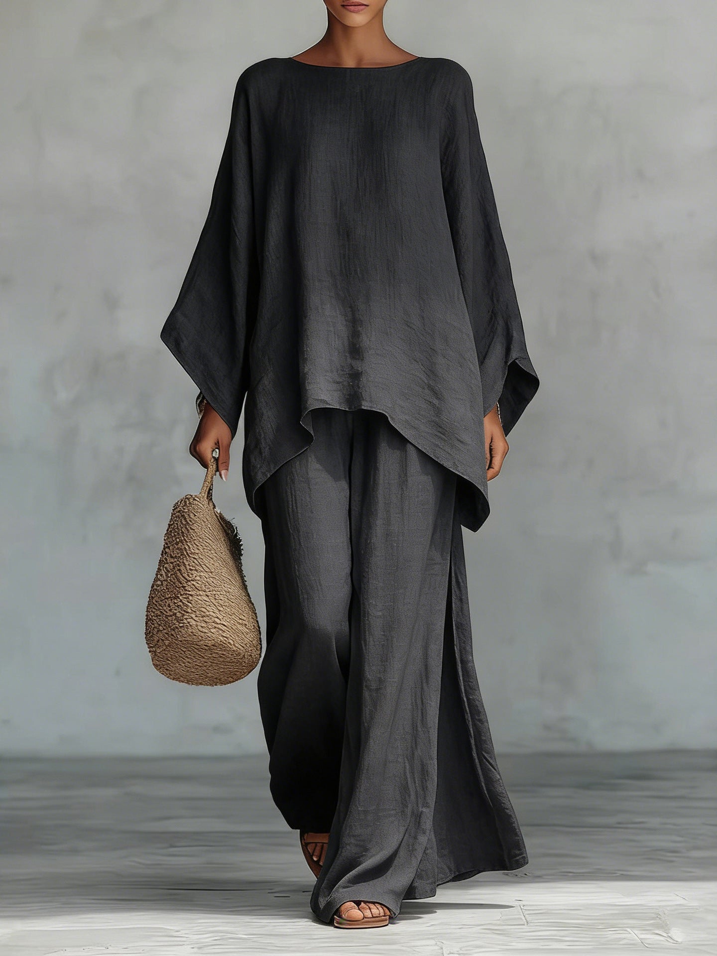 Lila Flowy Top and Pants Set