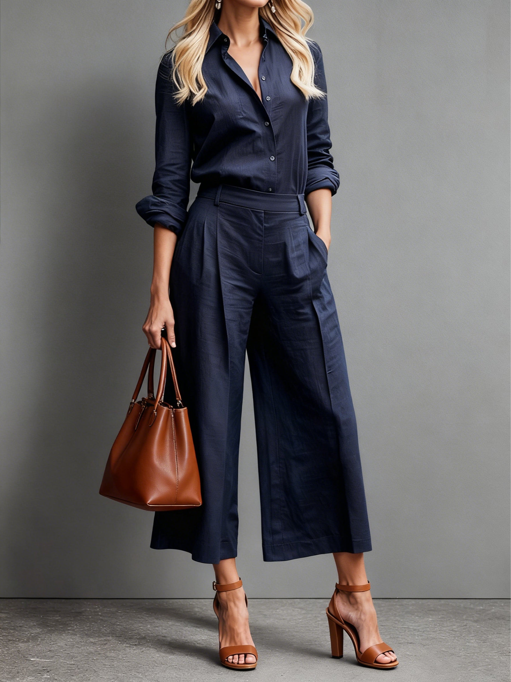 Sofia Linen Capri Set