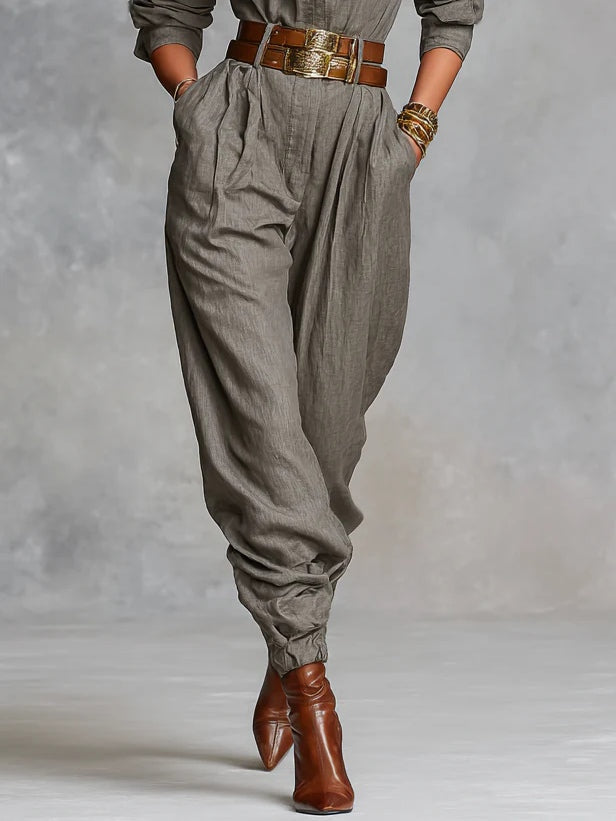 Liam Cotton and Linen Jumpsuit
