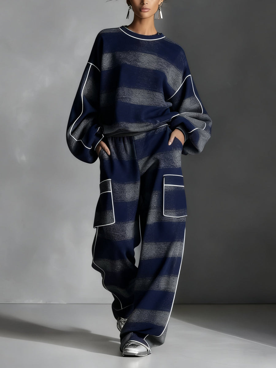 Avery Plaid Sweatshirt and Pants Set