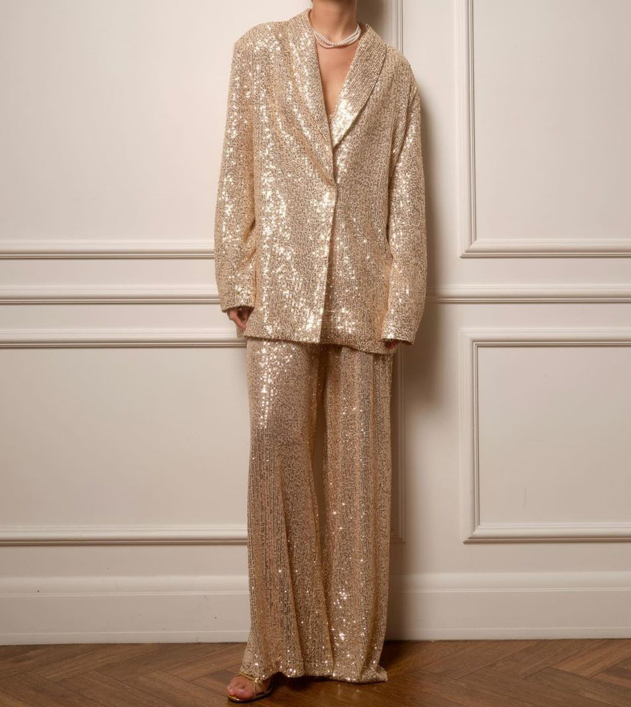 Jasper Sequined Suit Jacket and Trousers Set
