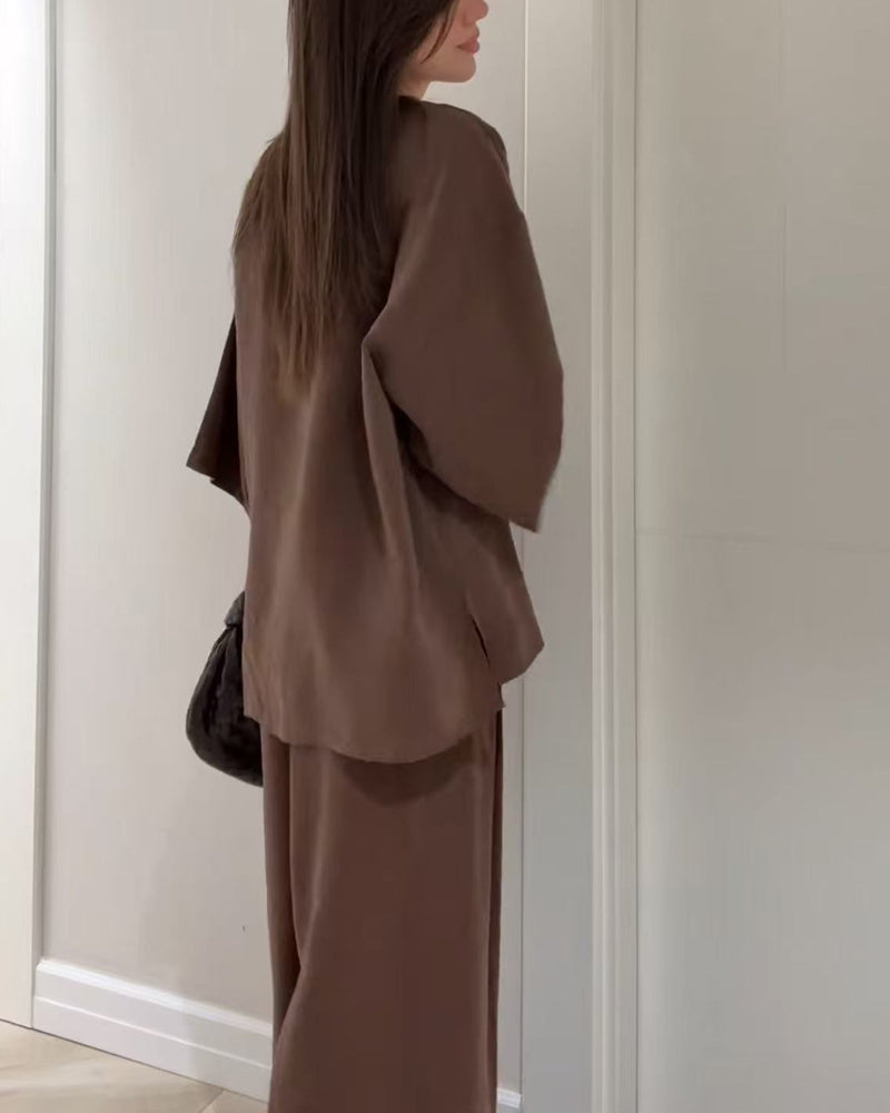 Sienna V-Neck Top & Pants Set