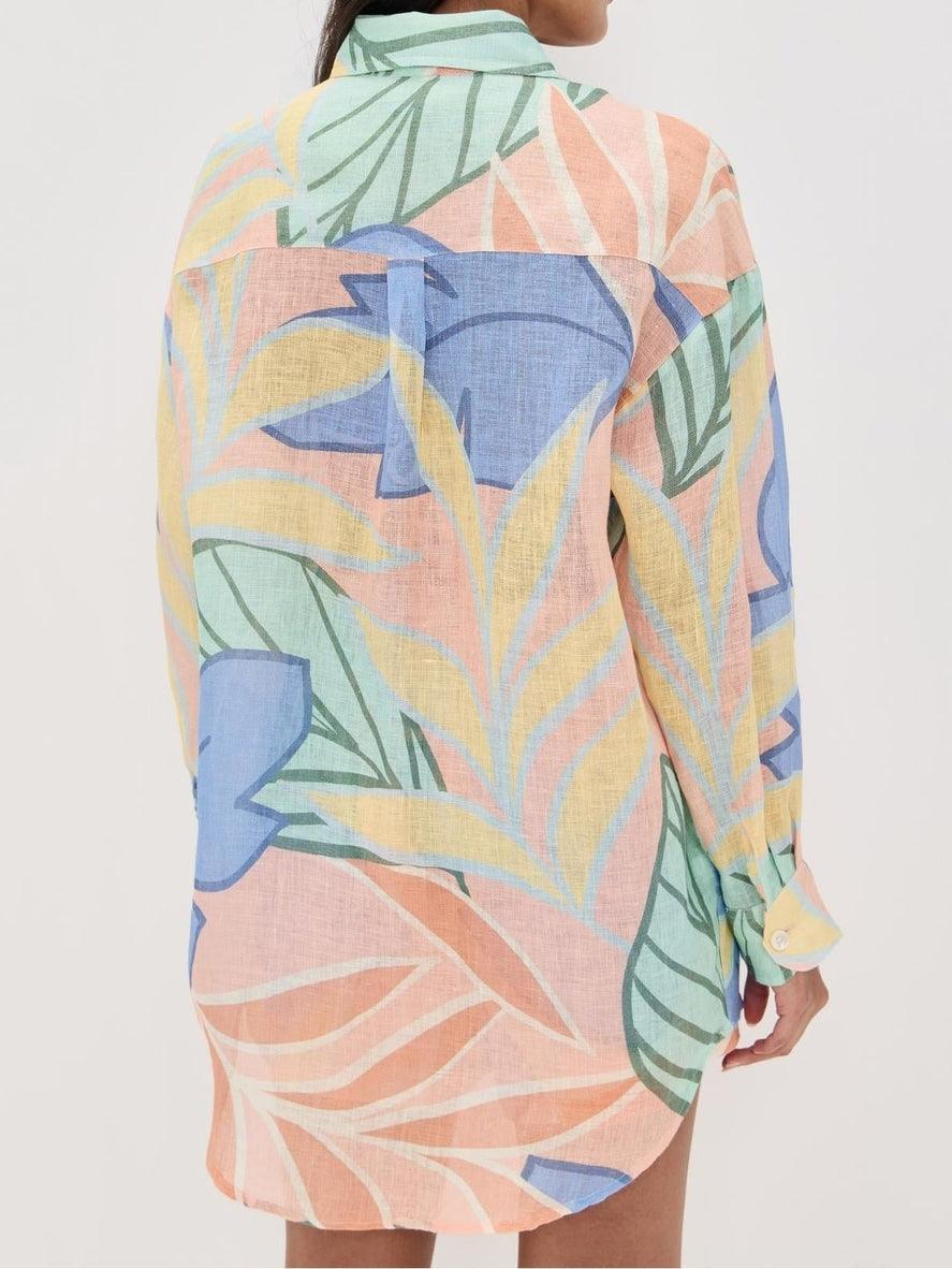Diego Tropical Leaf Printed Short Set