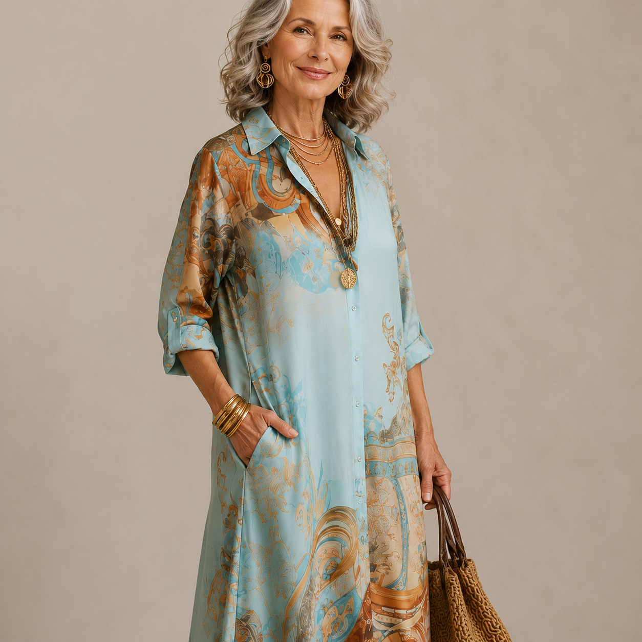 Eva | Flowing Silhouette Maxi Dress