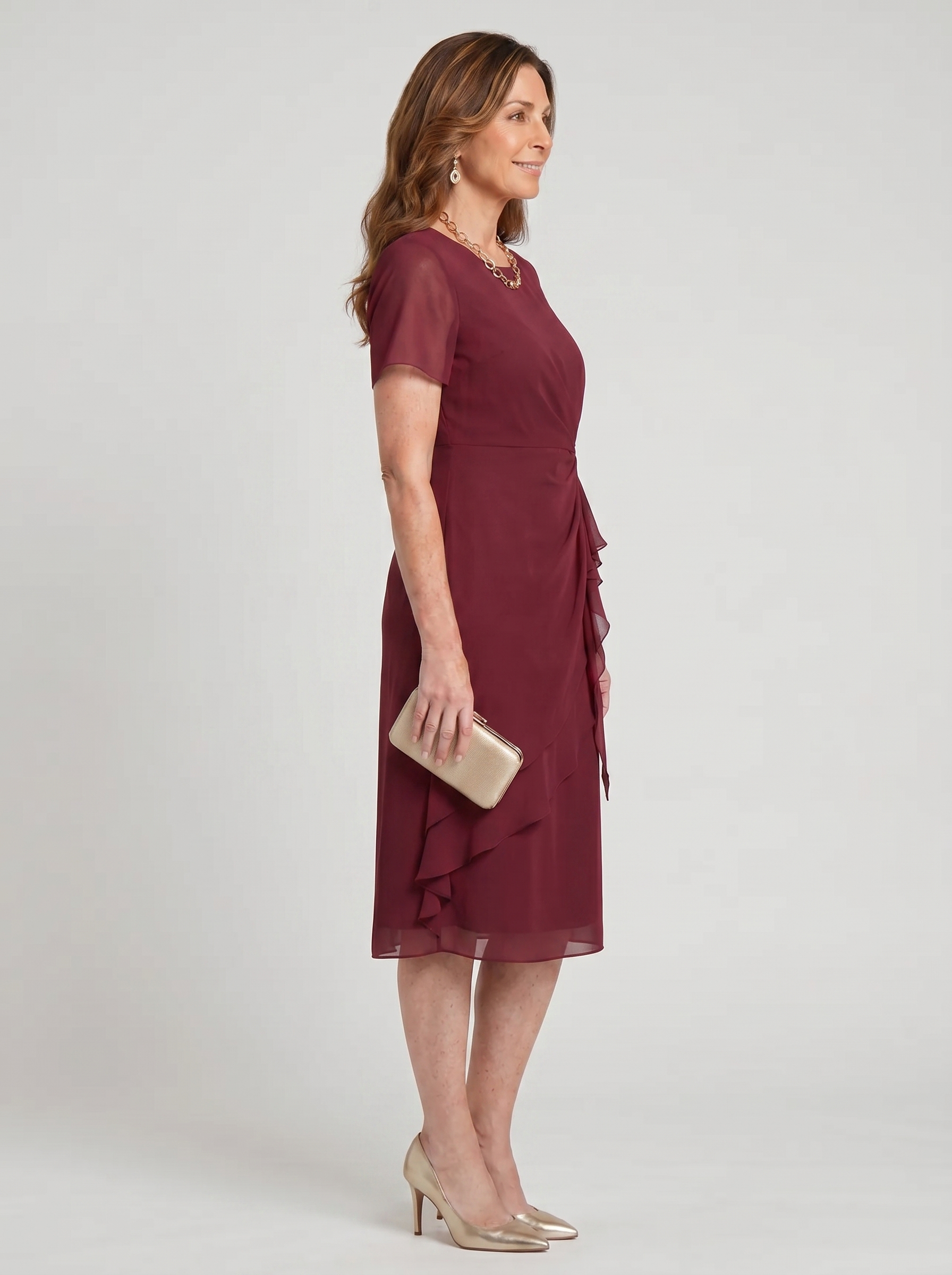 Sara | Chiffon Draped Dress