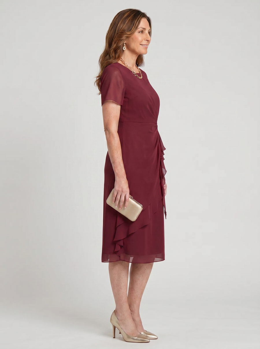 Sara | Chiffon Draped Dress