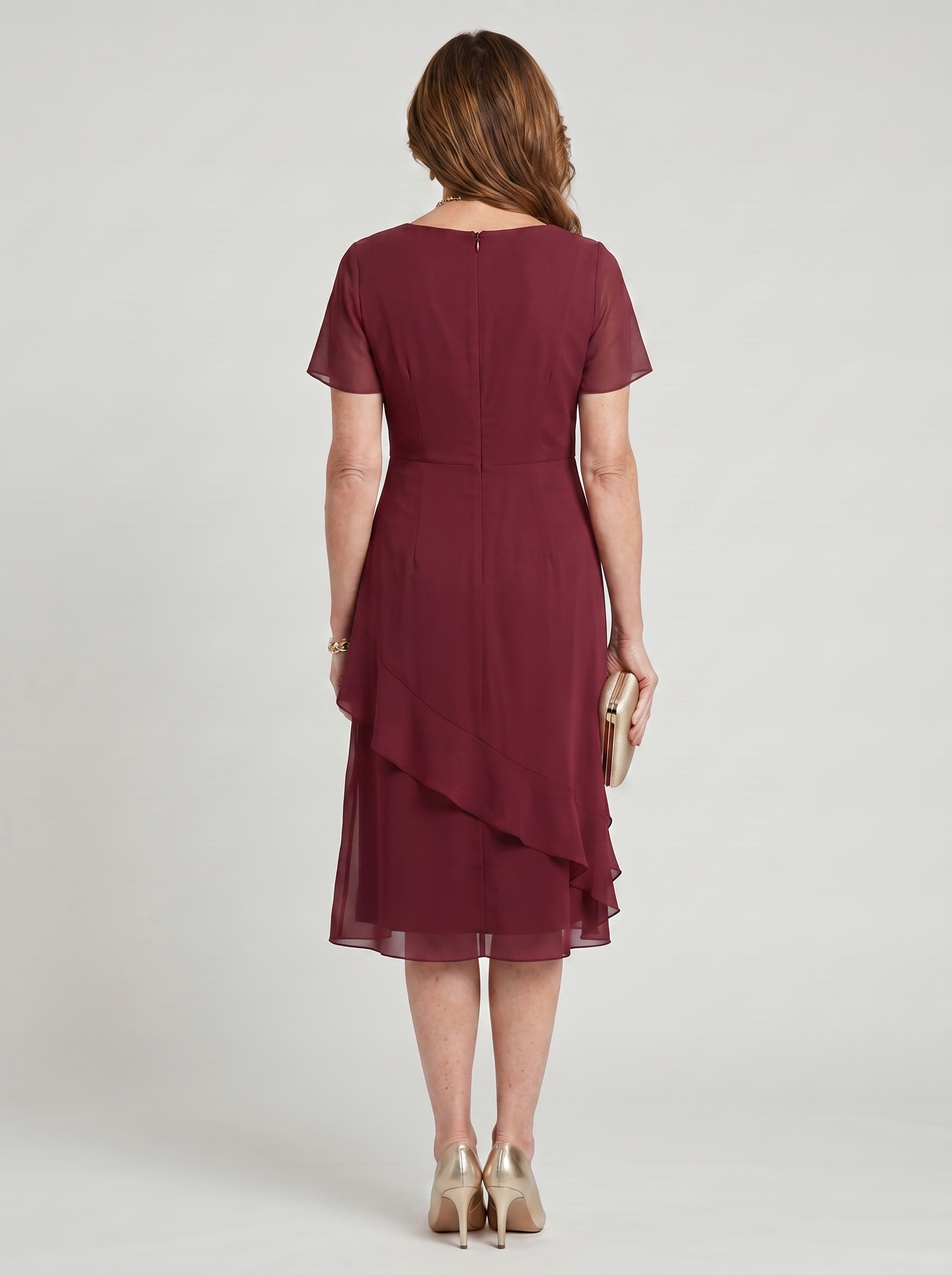 Sara | Chiffon Draped Dress