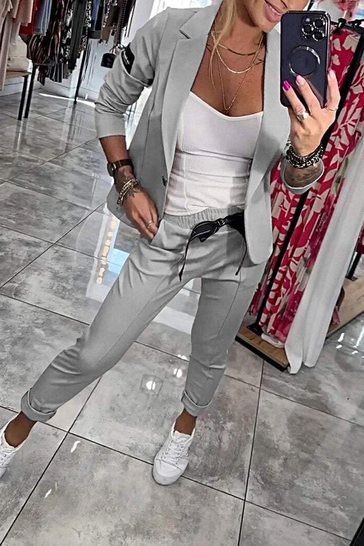Caitlin | Relaxed Solid Color Two-Piece Set for Women