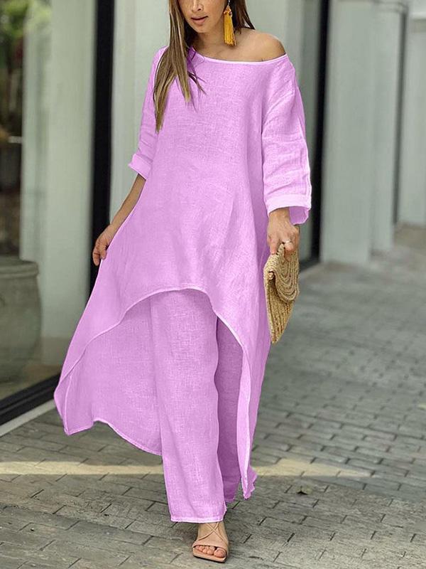 Sienna Solid Color Two-piece Set