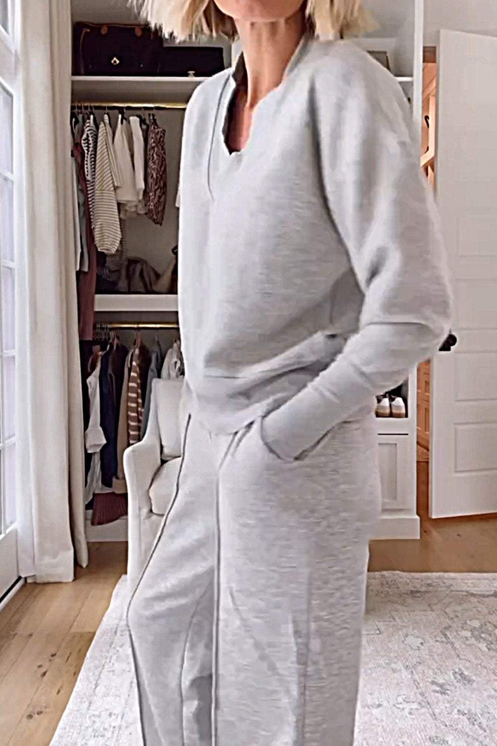 Samantha V-neck Top & Pants Set