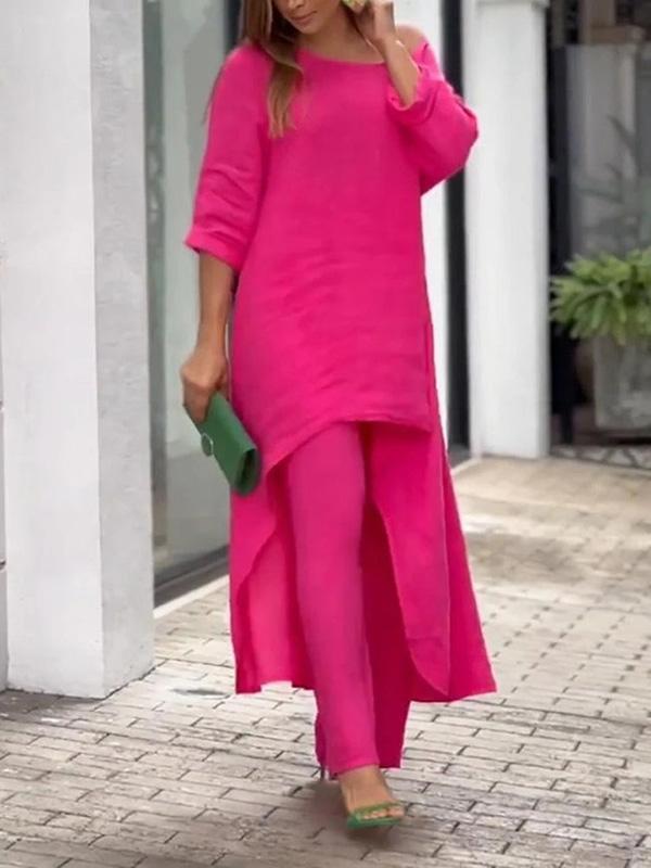 Sienna Solid Color Two-piece Set