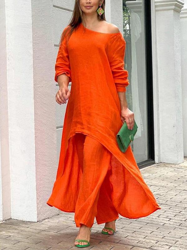 Sienna Solid Color Two-piece Set