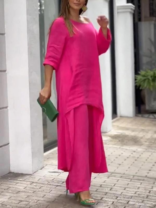 Sienna Solid Color Two-piece Set