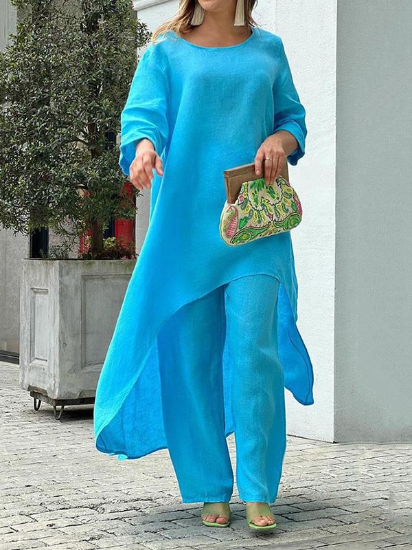 Sienna Solid Color Two-piece Set
