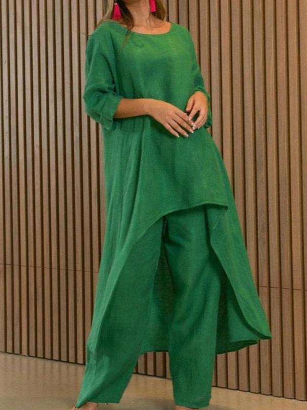 Sienna Solid Color Two-piece Set