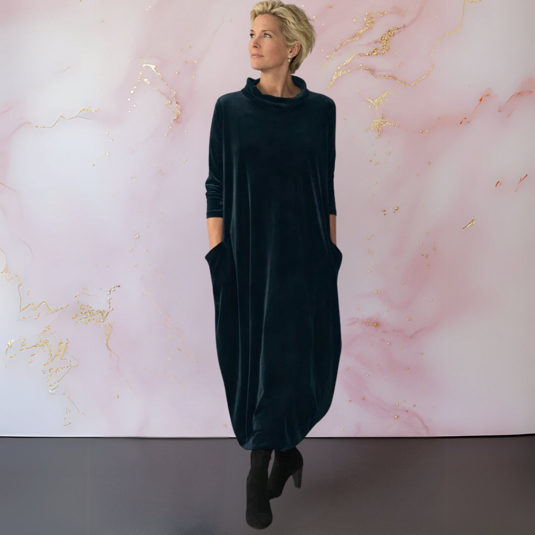 Leona | Soft Velvet Maxi Dress