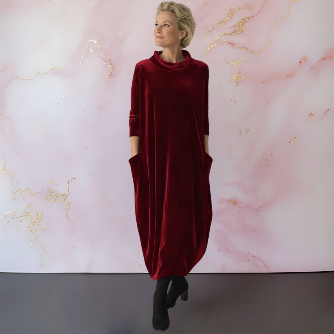Leona | Soft Velvet Maxi Dress