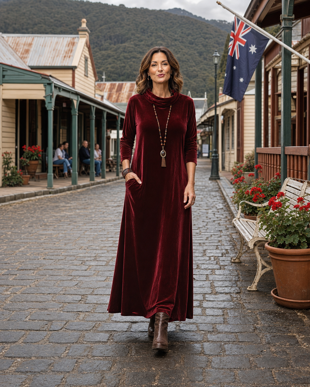 Leona | Soft Velvet Maxi Dress